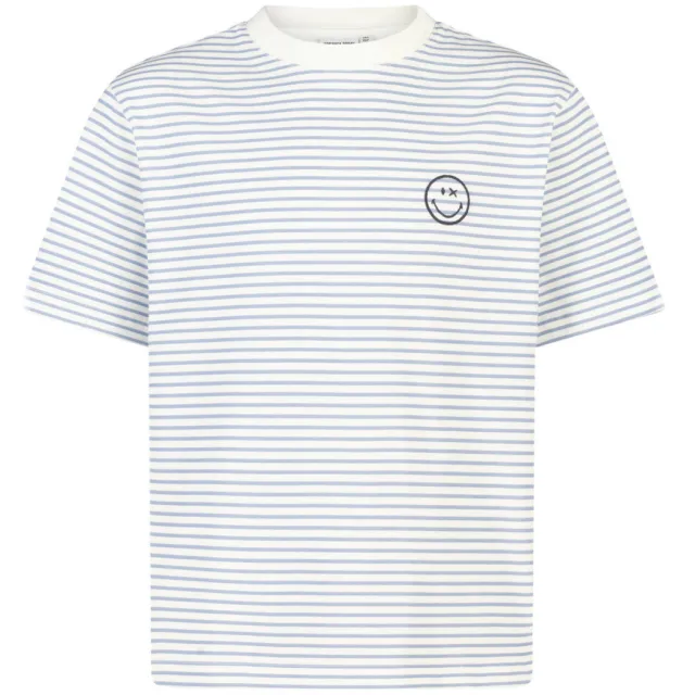 America Today gestreept t-shirt washed blue