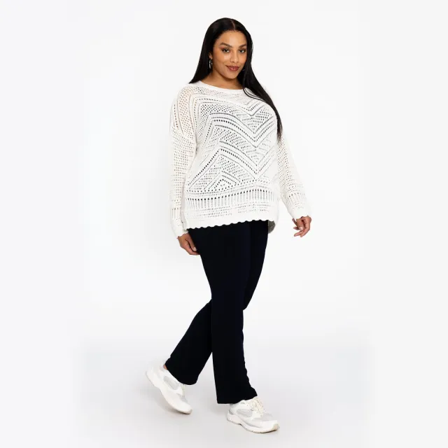 Yoek Trui ajour KNIT | Beige, foto 2