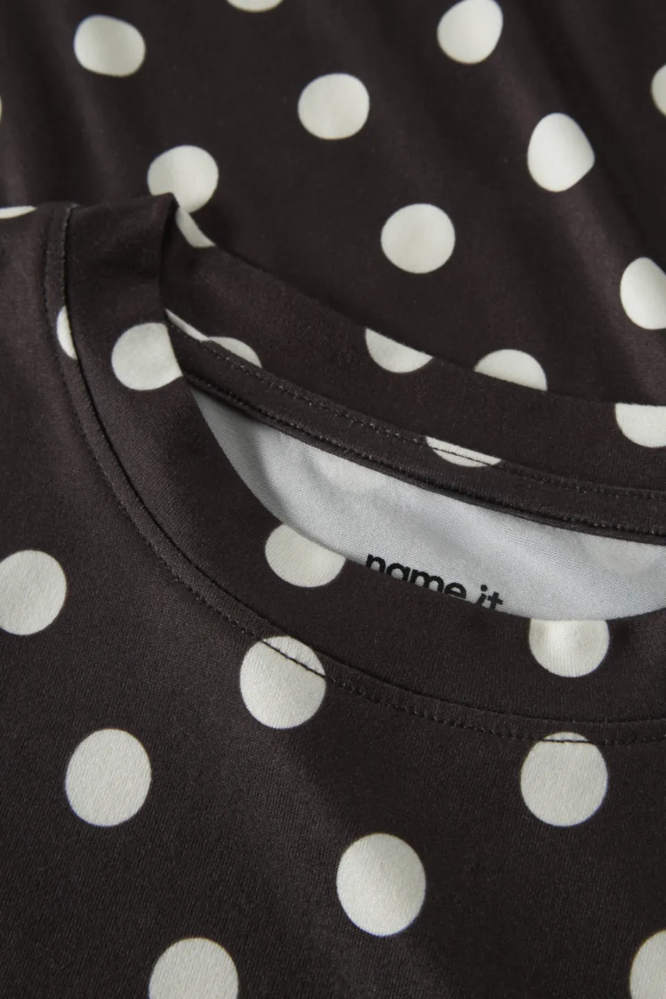 NAME IT longsleeve met stippen donkerbruin, foto 3