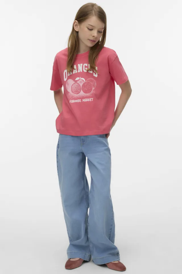 Vero Moda T-shirt koraalrood