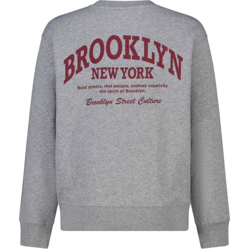 America Today sweater met backprint - grijs, foto 3