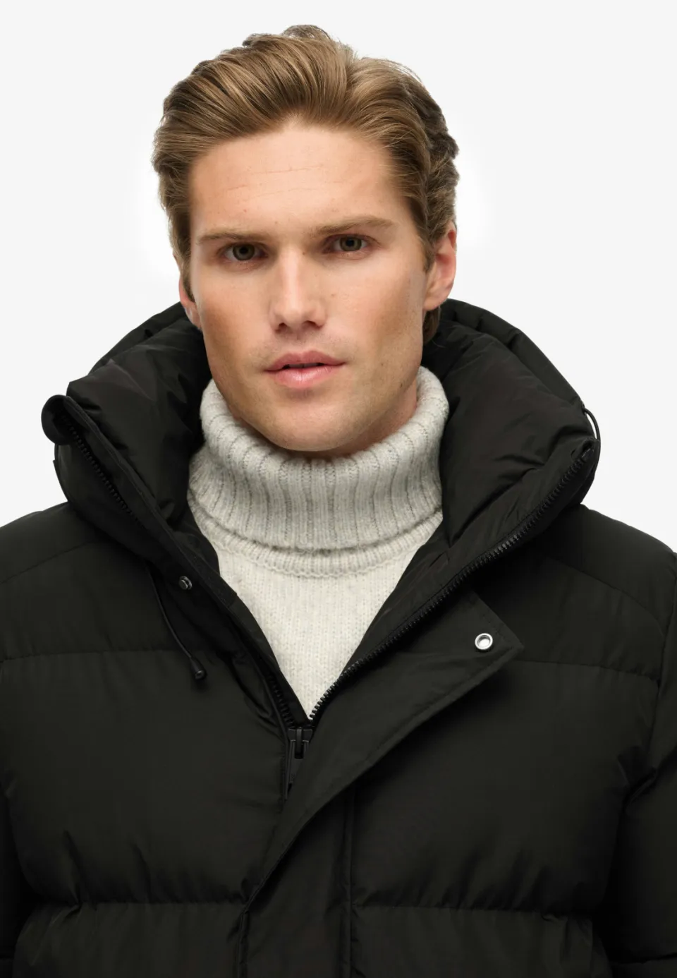Superdry Hooded 5 Baffle Sports winterjas zwart, foto 7