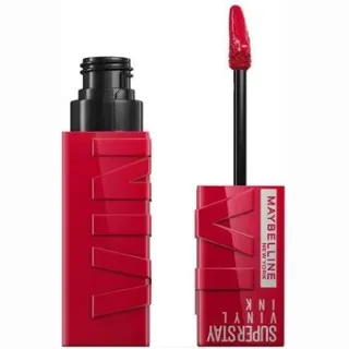 Maybelline New York SuperStay Vinyl Ink lippenstift 50 Wicked rood, foto 2
