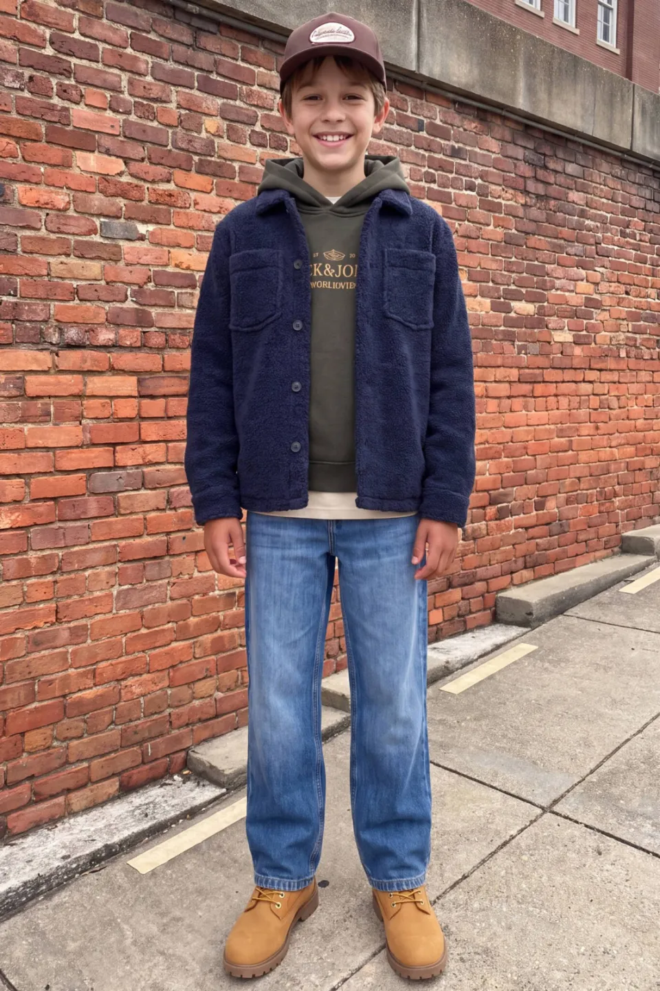 Jack & Jones JUNIOR hoodie met logo - donkergroen, foto 3