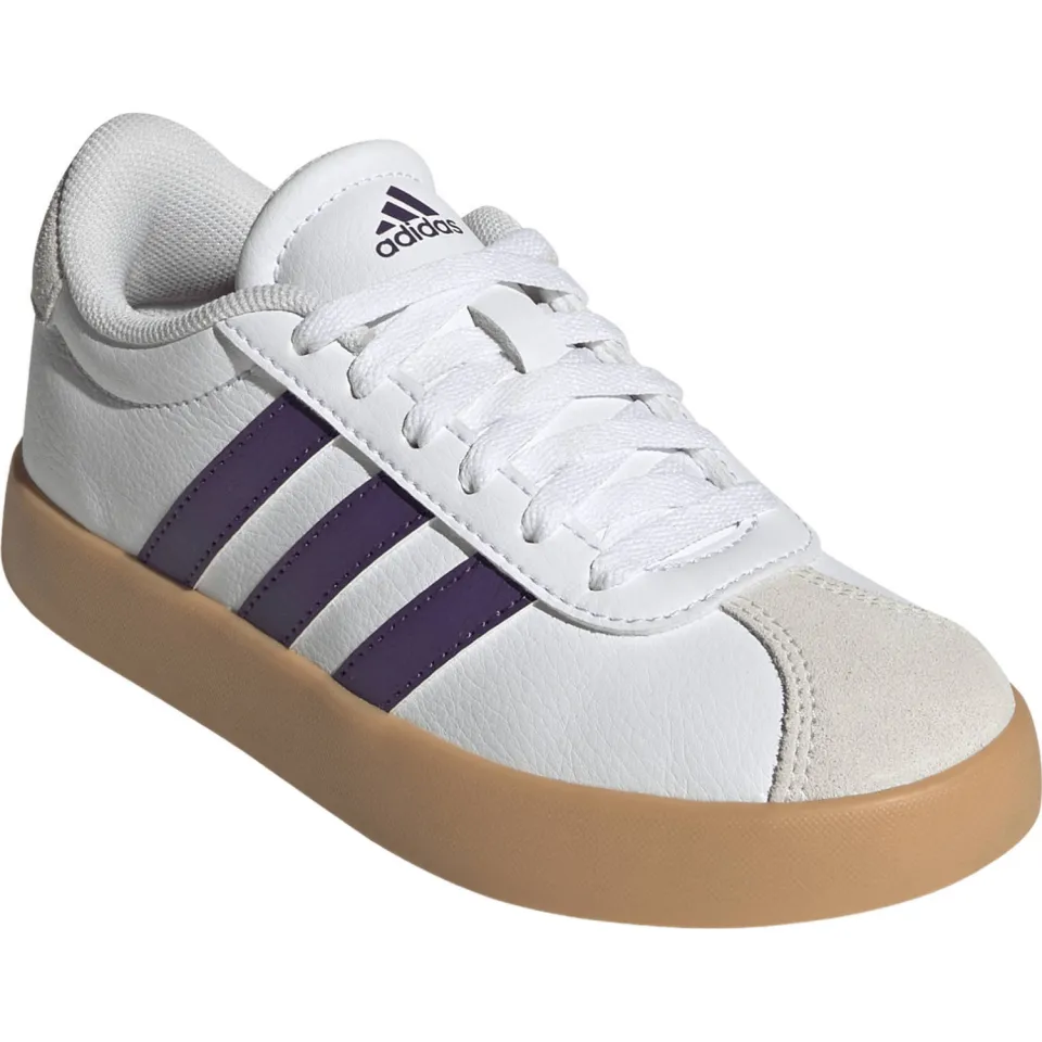 Adidas Sportswear VL Court 3.0 suede sneakers wit/paars, foto 2