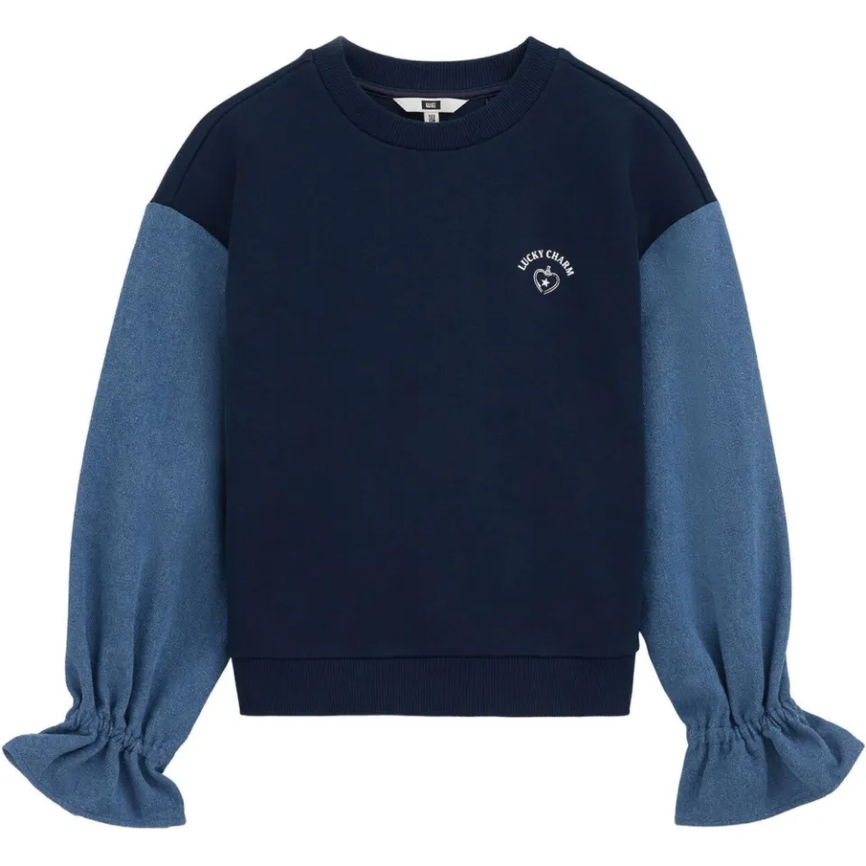 WE Fashion oversized sweater met ruches - blauw, foto 2