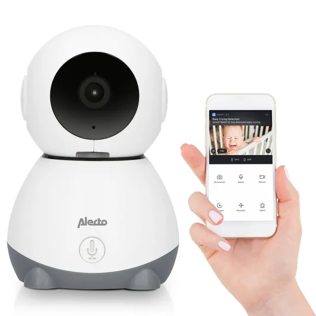 Alecto SMARTBABY10 wifi babyfoon met camera wit, foto 2