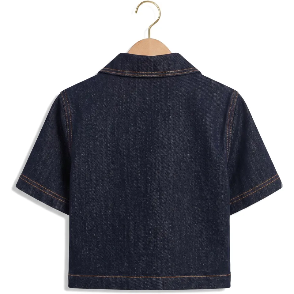 LOOXS 10sixteen denim blousetop donkerblauw, foto 5