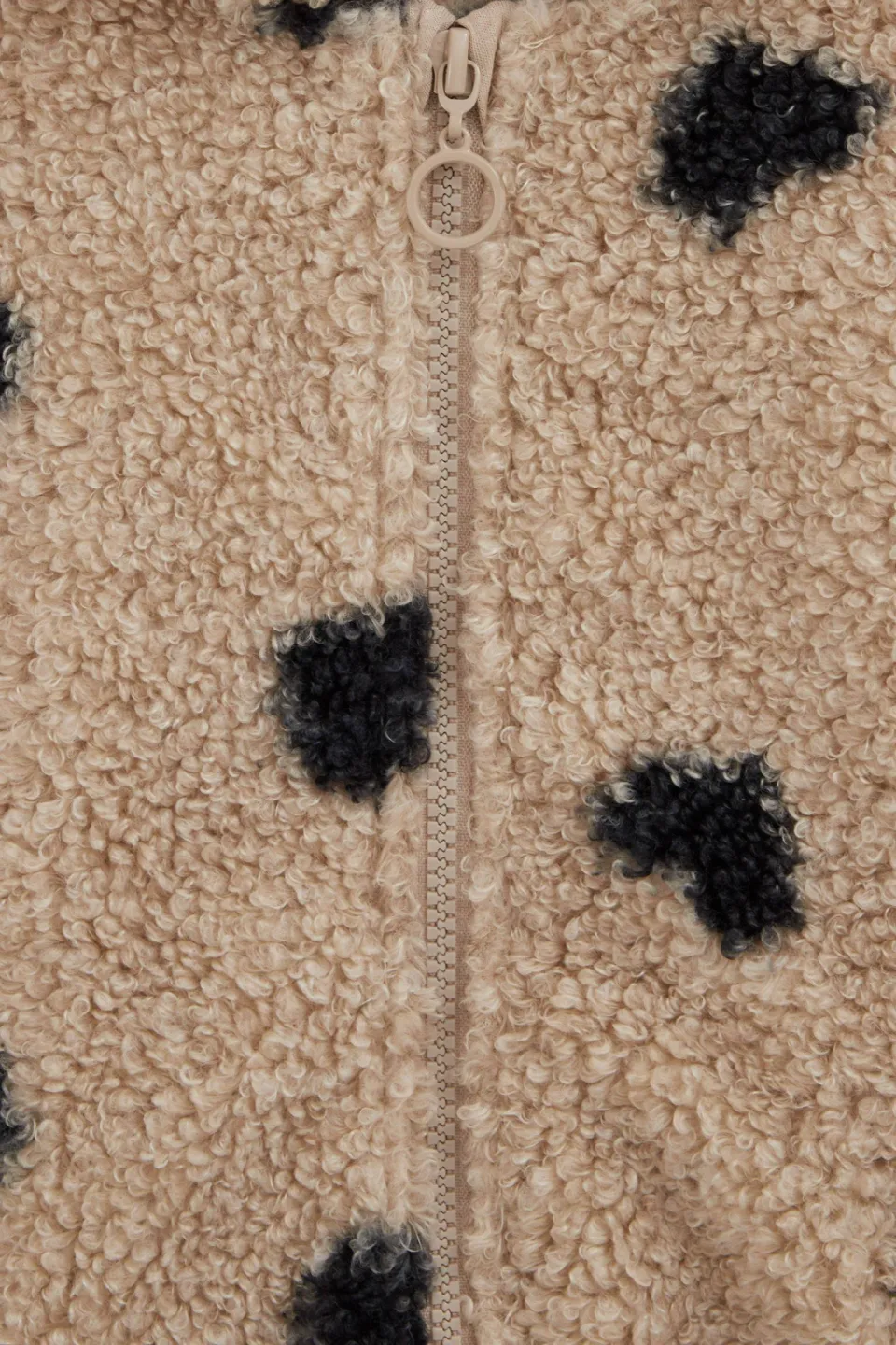WE Fashion winterteddyjas met hartjes zand, foto 6