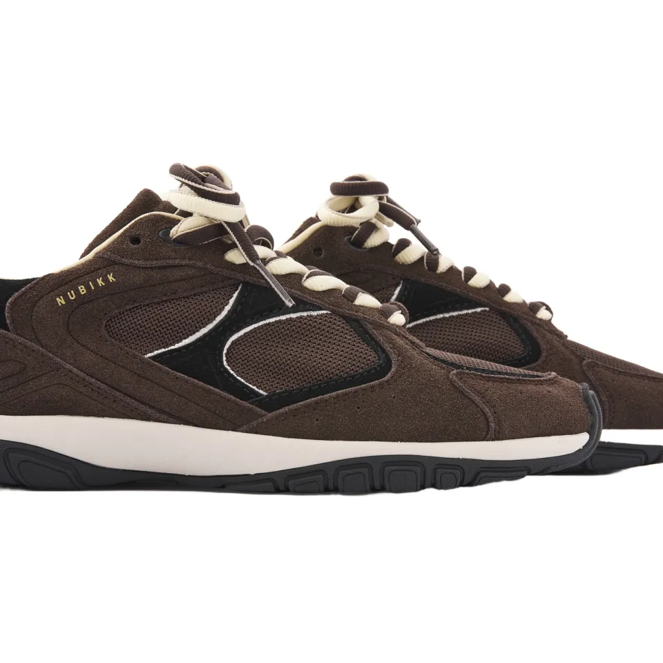 Nubikk suède sneakers - donkerbruin, foto 4