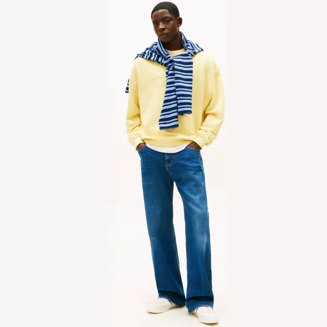 Tommy Jeans leren sneakers ecru/zwart, foto 2