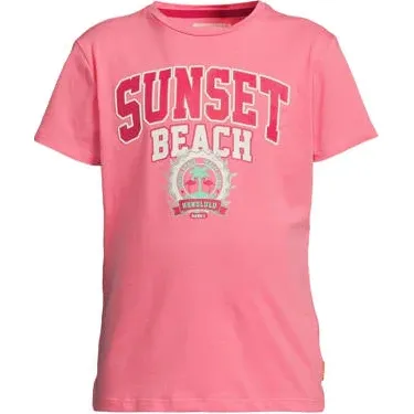 Orange Stars T-shirt roze met hondenprint