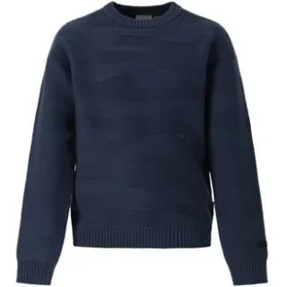Retour Jeans gebreide trui met print - donkerblauw Jongens Viscose Ronde hals