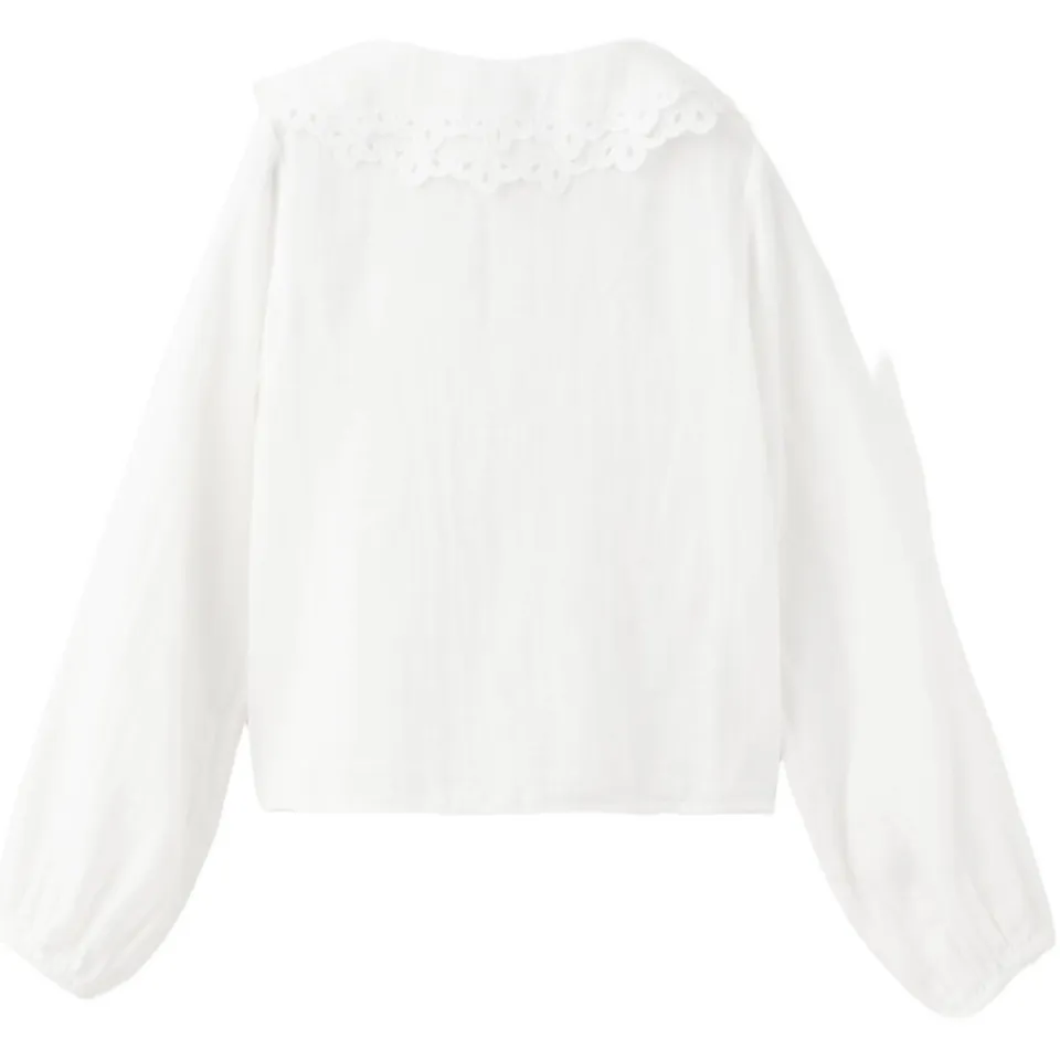Mango Kids blouse met broderie - wit, foto 2