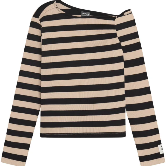 Indian Blue Jeans gestreepte longsleeve - zwart, foto 2
