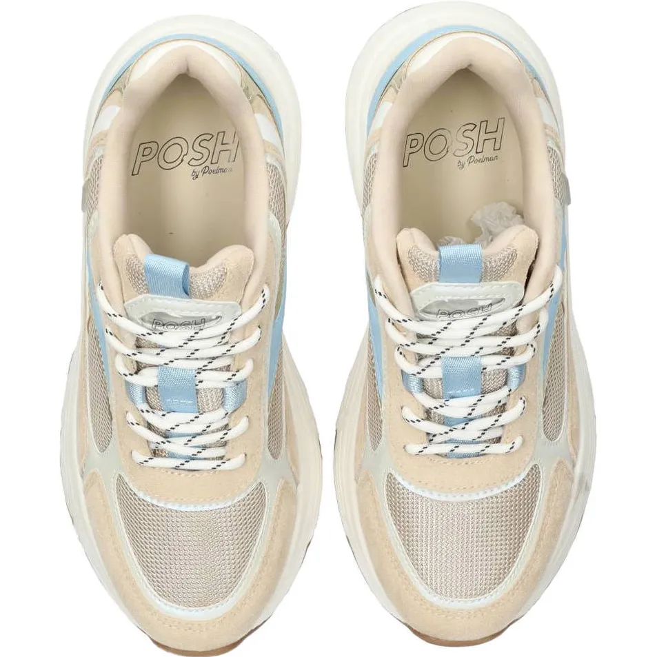 POSH by Poelman sneakers beige/blauw, foto 4