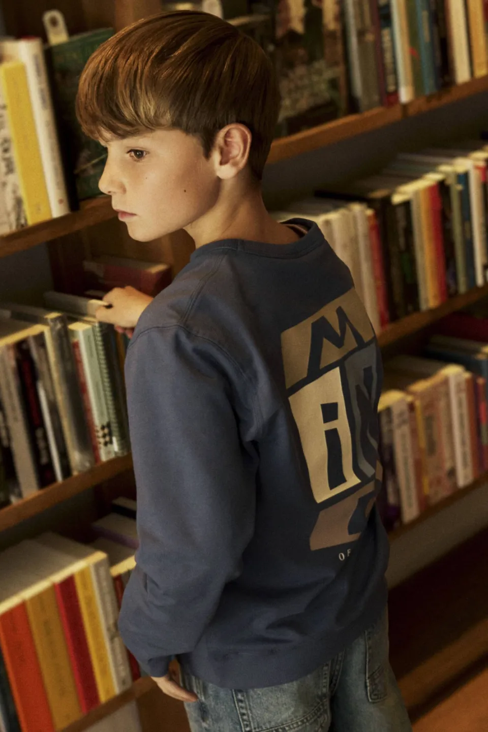 NAME IT KIDS sweater met backprint - blauw, foto 4