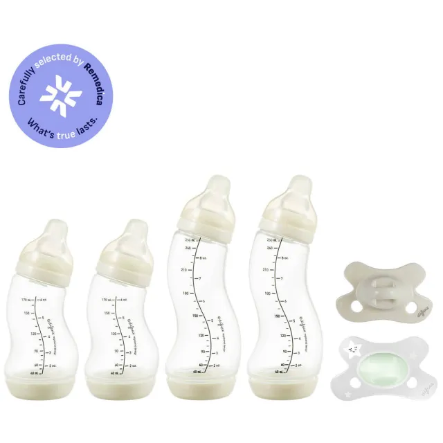 Difrax Newborn starterset met babyflessen en fopspenen transparant, foto 2