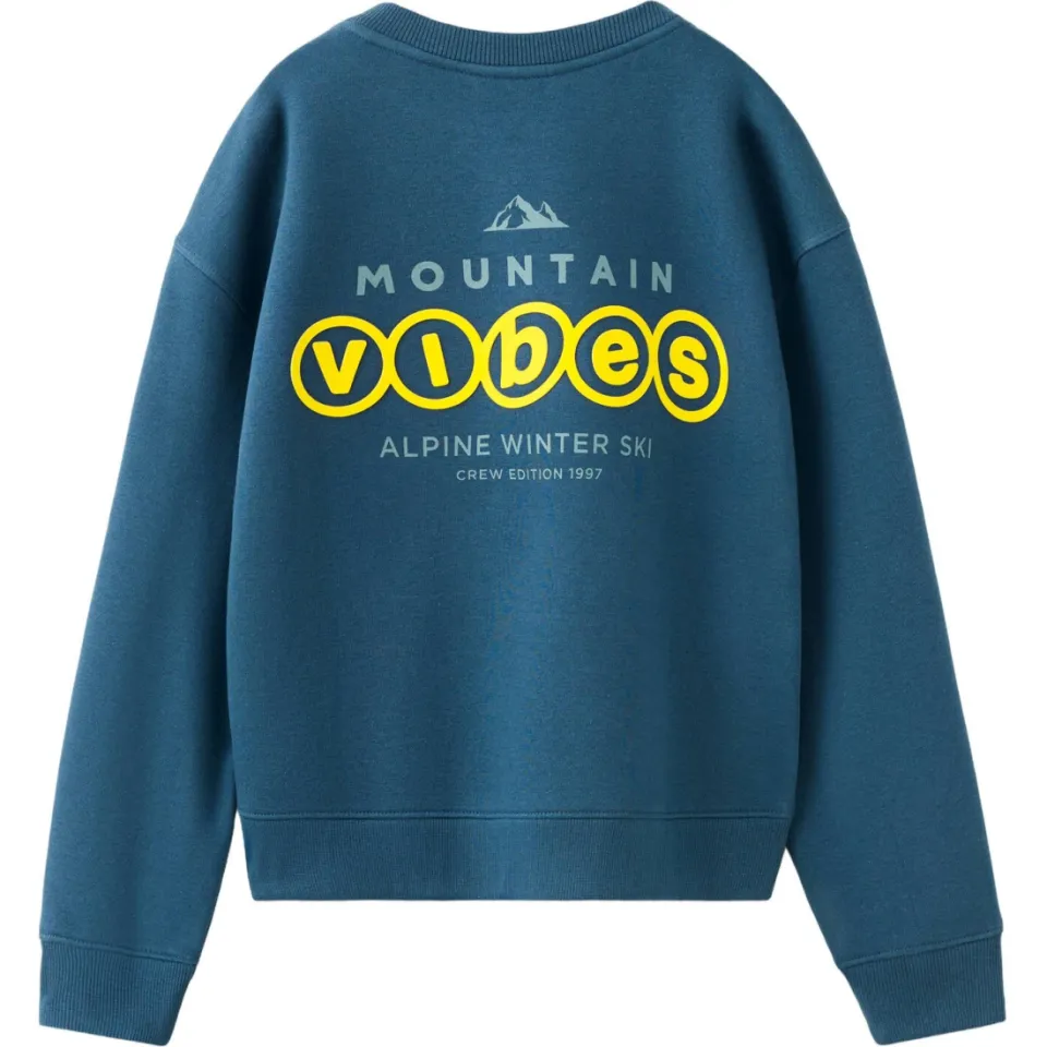 Mango Kids sweater met tekst - blauw/geel, foto 2