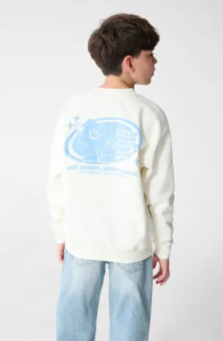 Shoeby sweater met backprint - ecru, foto 5