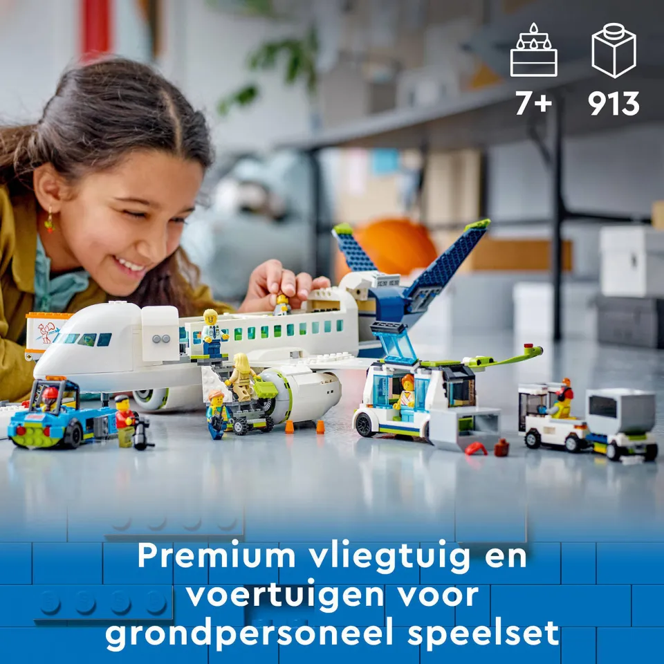 Lego City Passagiersvliegtuig Speelgoed Vliegtuig Voertuigen Set 60367, foto 6