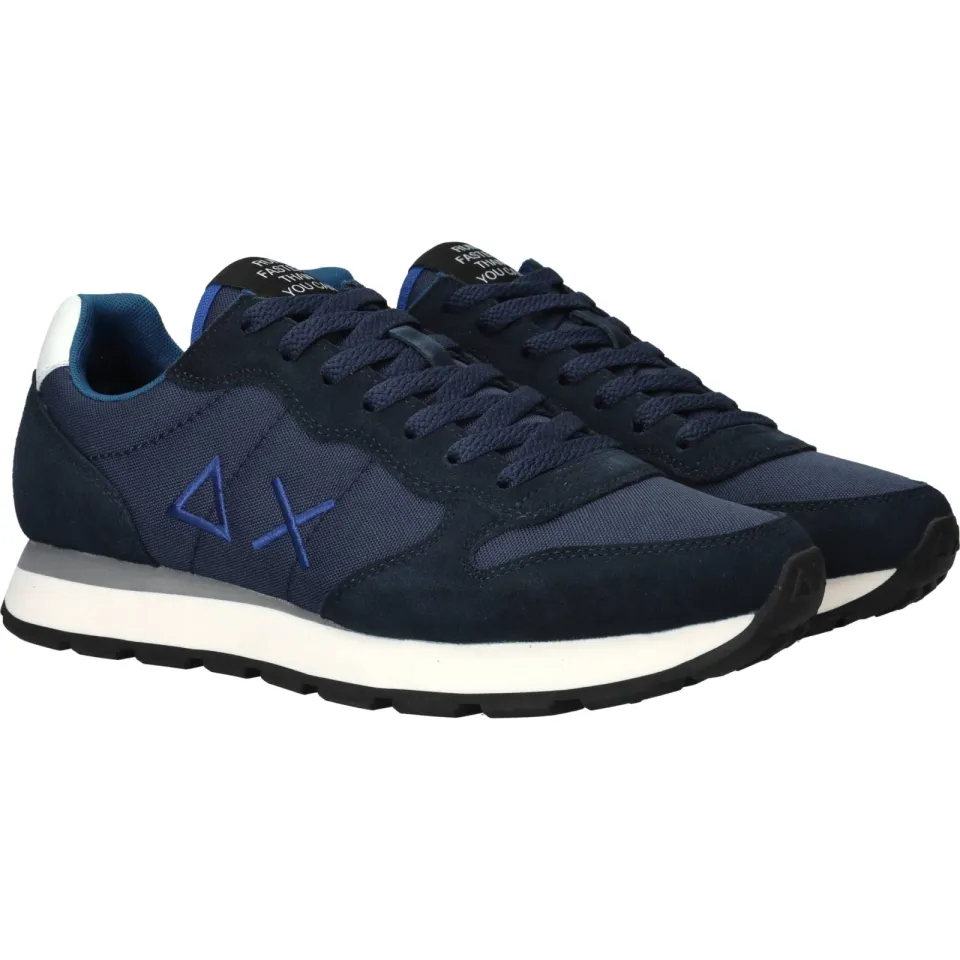 Sun68 Tom Solid lage sneaker blauw, foto 3