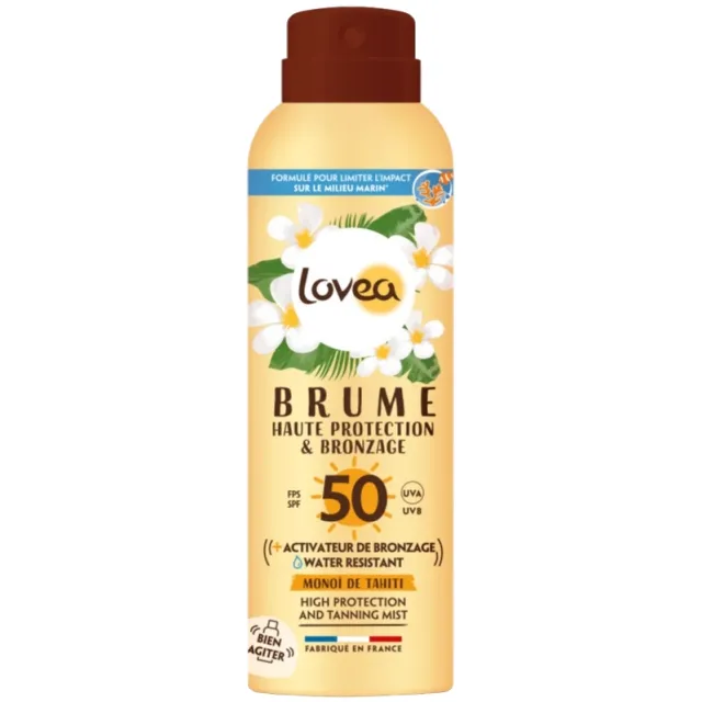Lovea High Protection & Tanning Mist SPF50 zonnebrandnevel