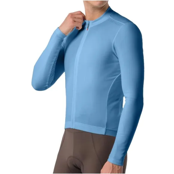 Castelli Espresso Thermal 2 fietsshirt lange mouwen blauw