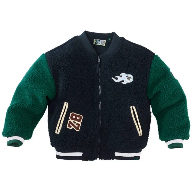 Z8 kids teddy winterjas Nando donkerblauw donkerblauw/groen, foto 2