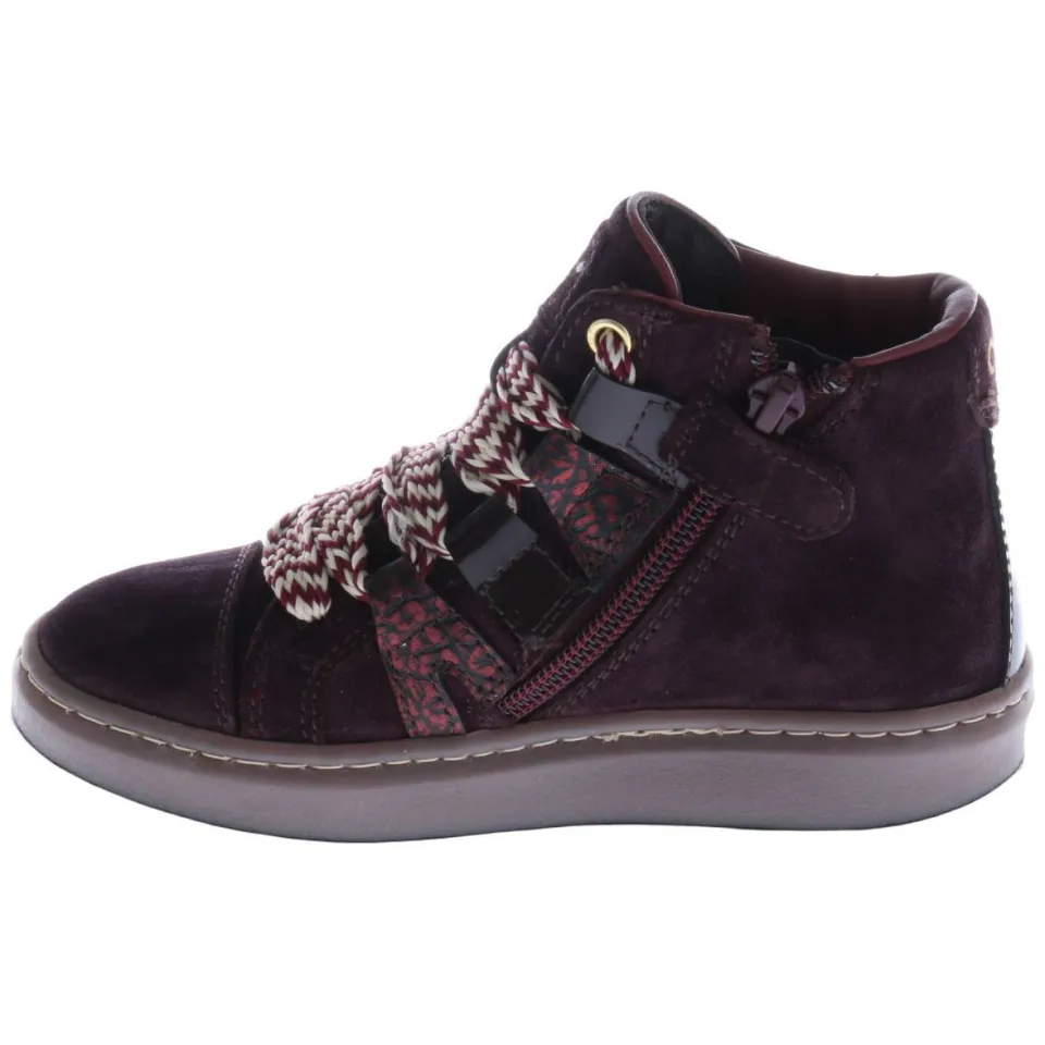 Hip suède sneakers - donkerrood, foto 4