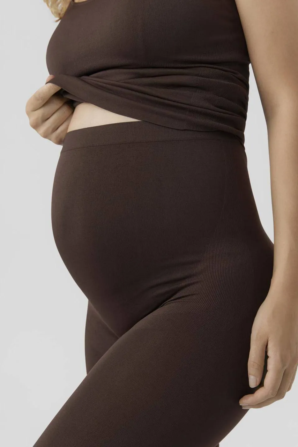 Mamalicious MLTIA skinny zwangerschapslegging bruin, foto 4