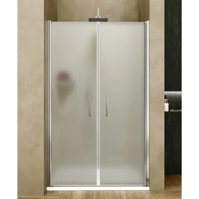 Lacus Nisdeur Lacus Giglio Evo Matt 2 Deuren 110x200 Cm Kristalglas Chroom