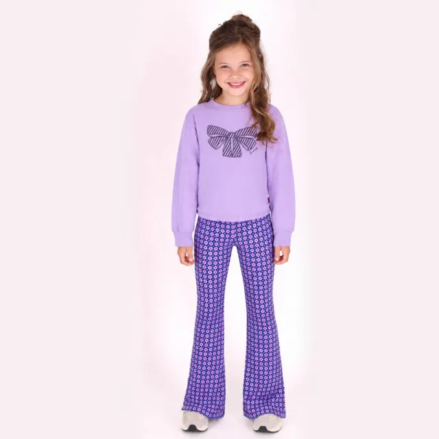 B.Nosy rechtvallende sweater met print - lila