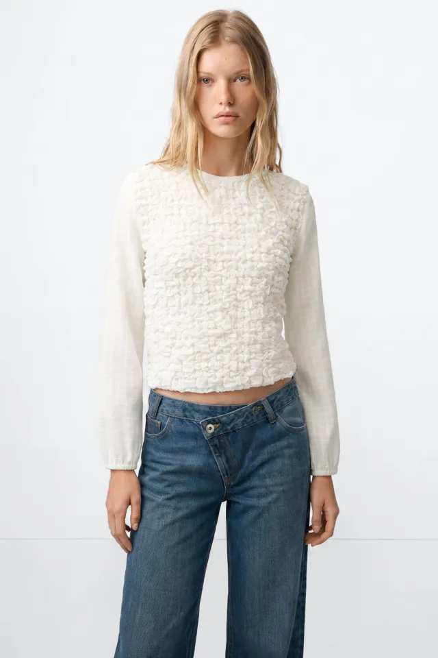 Mango TEEN blousetop ecru, foto 3