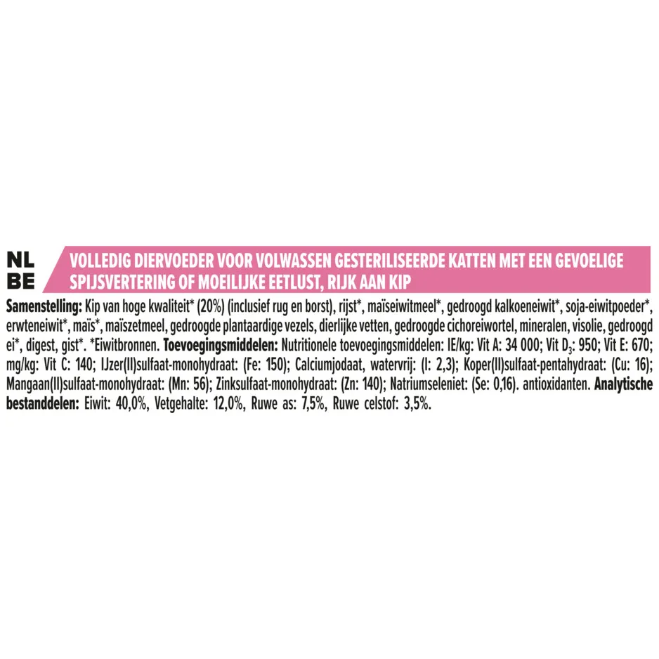 Pro Plan Kattenvoer Droog Adult Sterilised Delicate Digest Kip 1,5 kg, foto 3