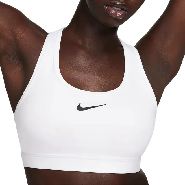 Nike Swoosh Medium Sportbeha Dames wit