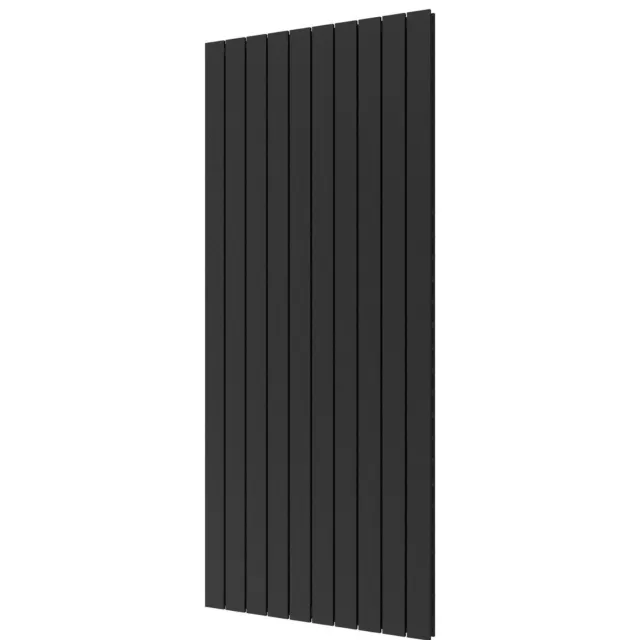 Plieger Designradiator Plieger Cavallino Retto Dubbel 1936 Watt Middenaansluiting 180x75,4 cm Black Graphite