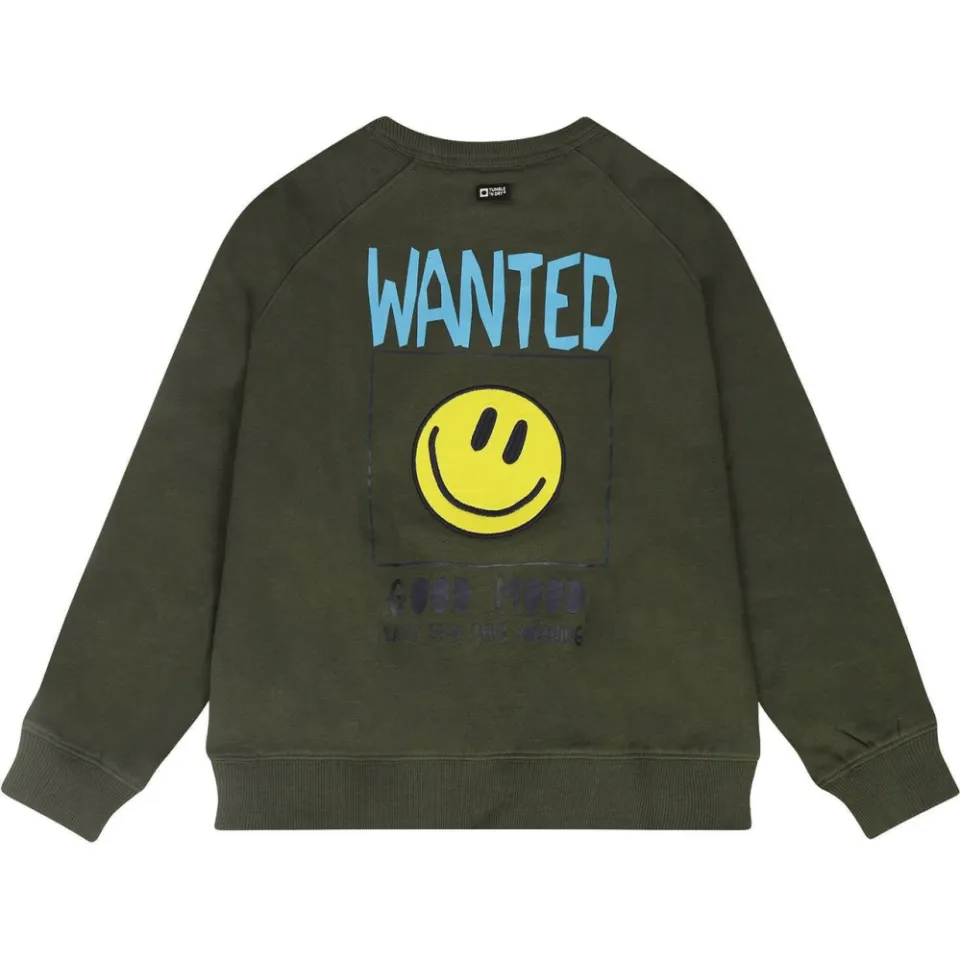 Tumble 'n Dry oversized sweater met backprint - olijfgroen, foto 3
