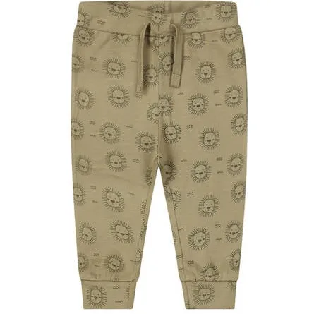 Dirkje baby broek met all-over print groen, foto 2