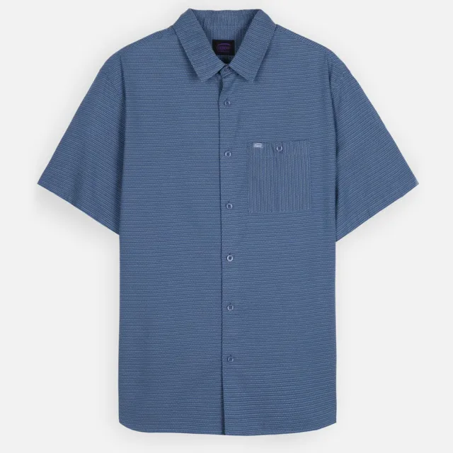 Oxbow Overhemd Korte Mouw Oxbow Shirt met korte mouwen LINES Blauw