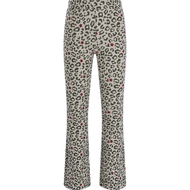 TYGO & vito jersey flared broek panterprint zand, foto 2