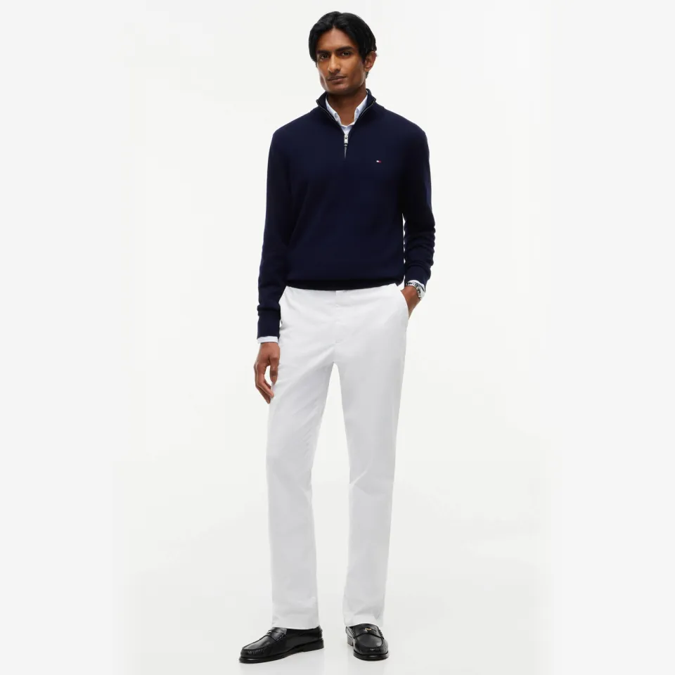 Tommy Hilfiger gebreide trui met kasjmier - donkerblauw, foto 3