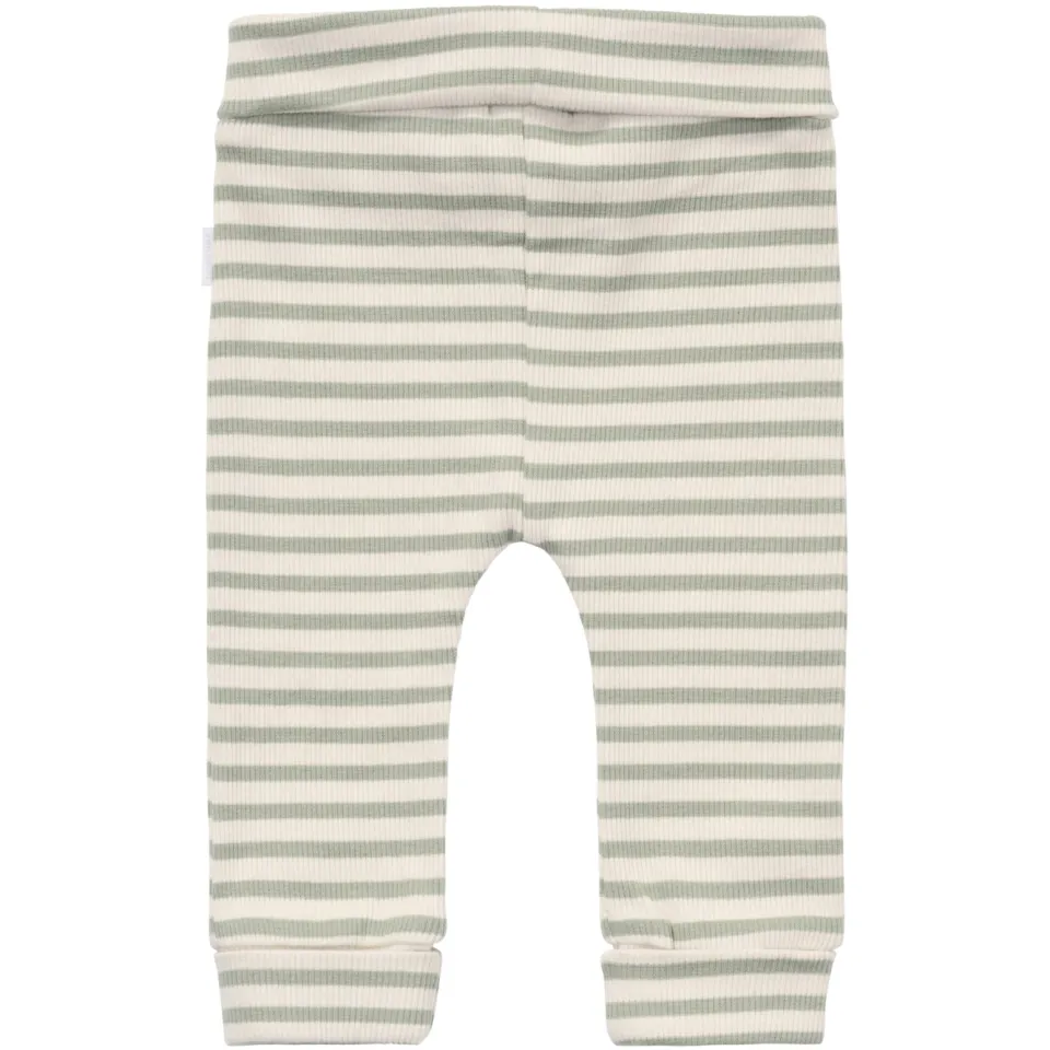Noppies baby gestreepte babybroek groen ecru, foto 3