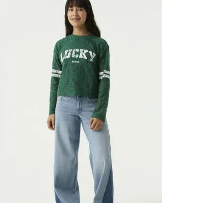 Garcia rechtvallende longsleeve groen, foto 3
