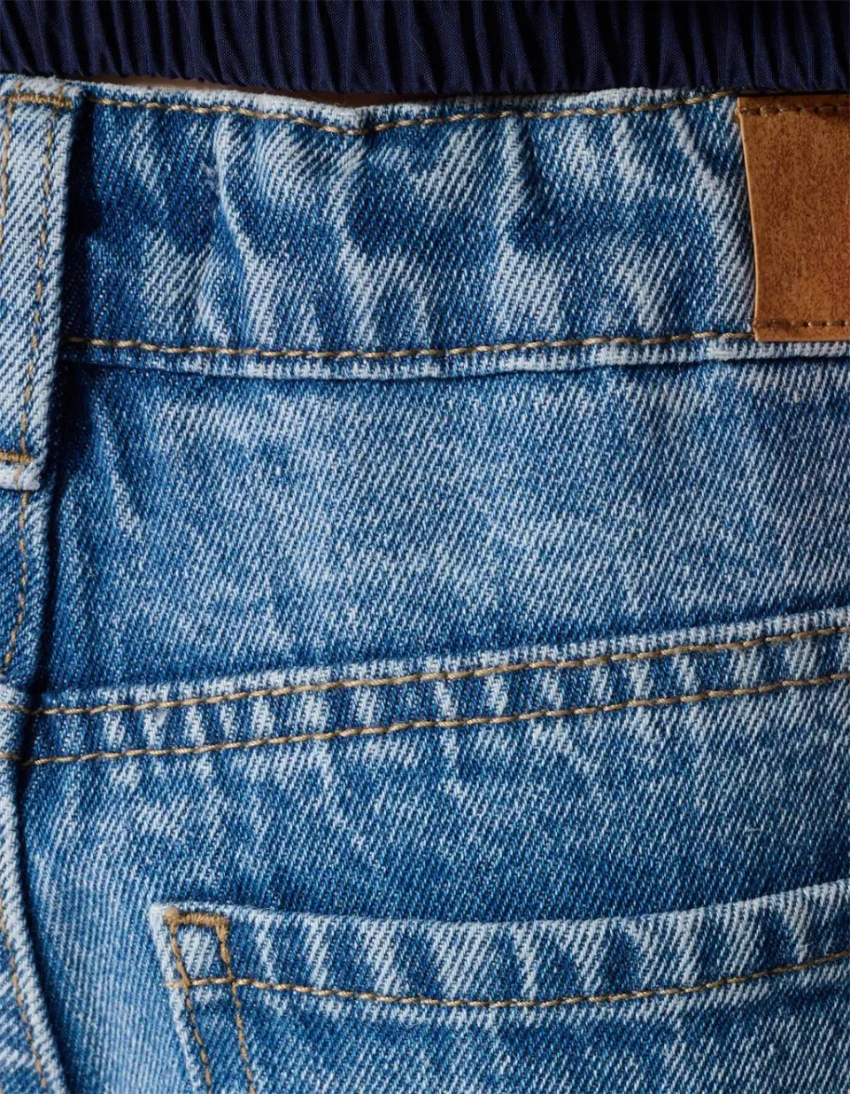 Shoeby wide leg jeans met strass-steentjes - medium blue denim, foto 7