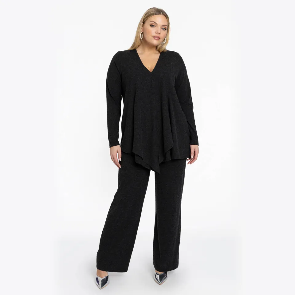 Yoek loose fit broek grijs Antraciet
