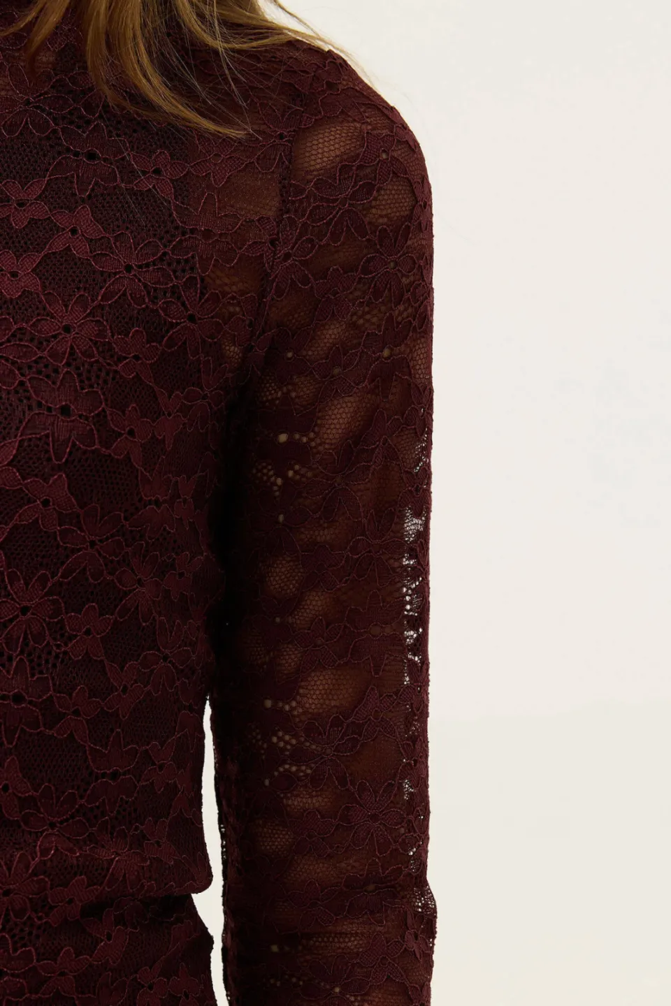Garcia aansluitende longsleeve donkerrood, foto 5