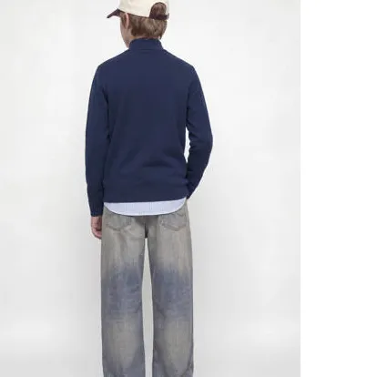 Jack & Jones JUNIOR trui donkerblauw fijn gebreid, foto 4