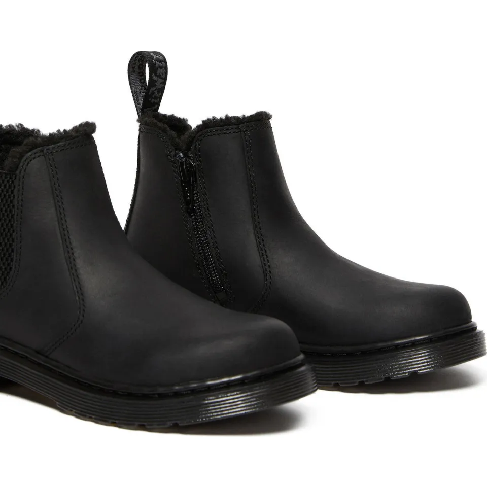 Dr. Martens 2976 Leonore Mono gevoerde leren enkelboots zwart schoolkind, foto 8