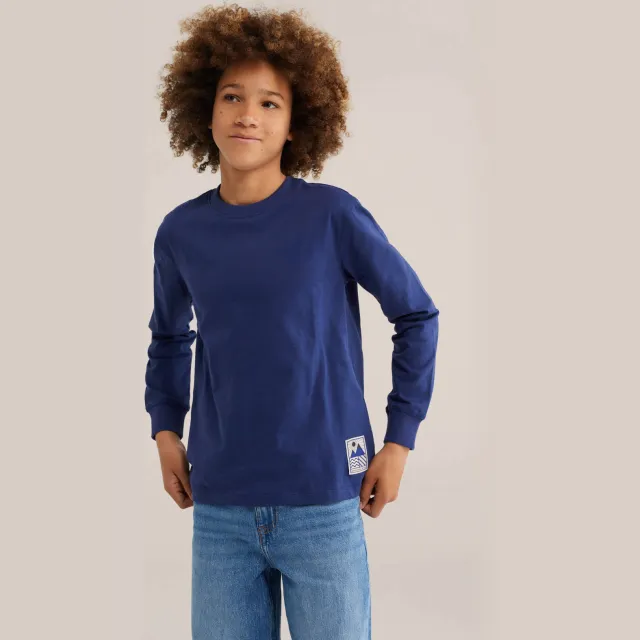 WE Fashion longsleeve donkerblauw, foto 3